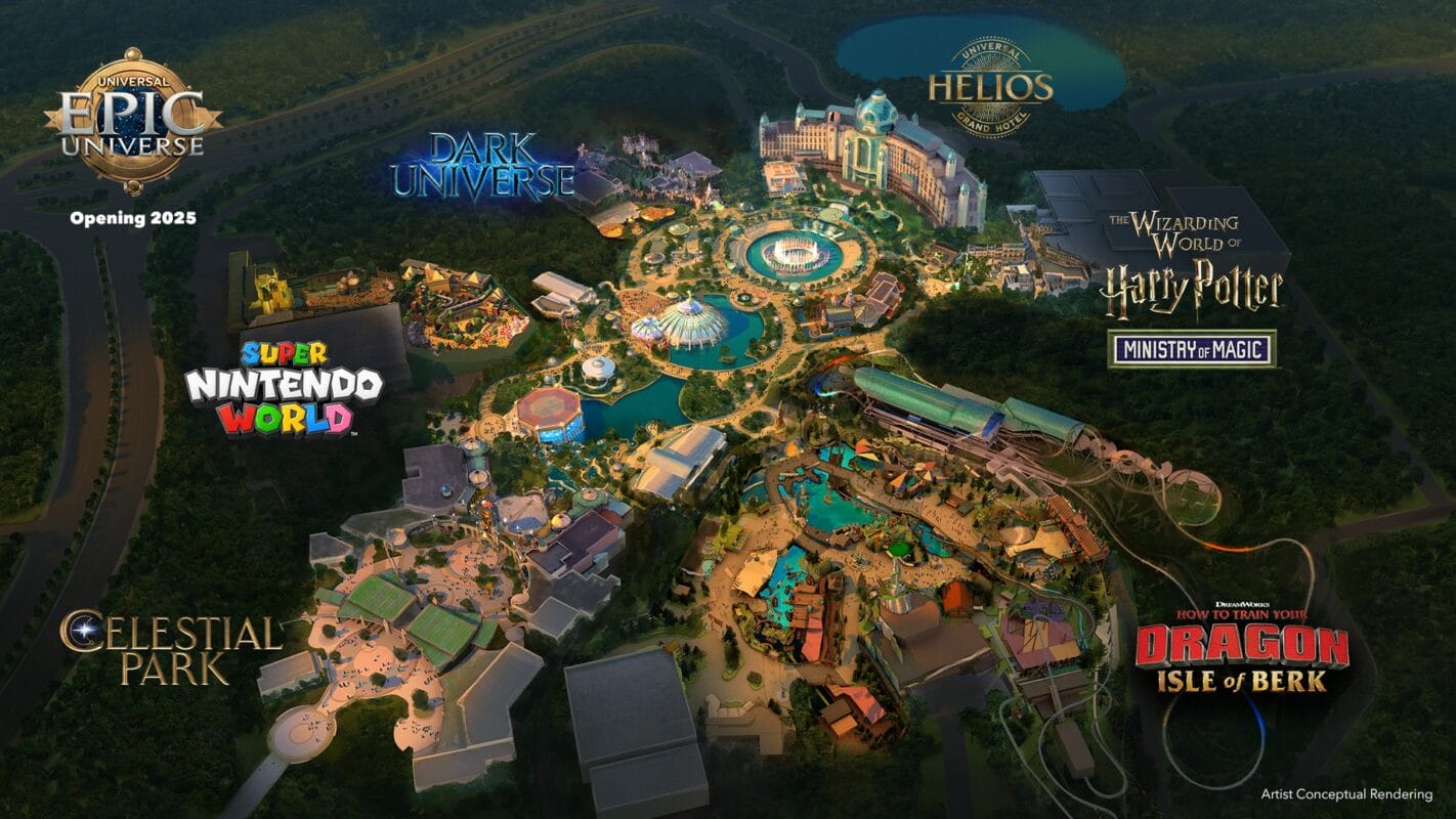 Imagem do Epic Universe, o novo parque da Universal Orlando