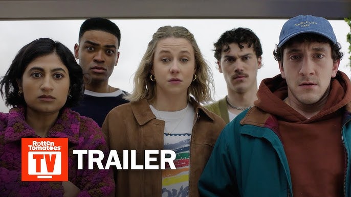 "Série Adults: cena mostrando os cinco protagonistas na casa compartilhada em Nova York"
