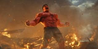 "Hulk Vermelho: personagem interpretado por Harrison Ford em cena de combate do filme Capitão América 4"
