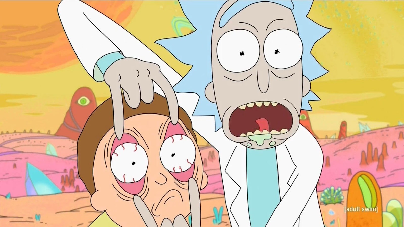 "Rick Morty: criadores Dan Harmon e Scott Marder desenvolvendo roteiros inovadores em sala de escritores"
