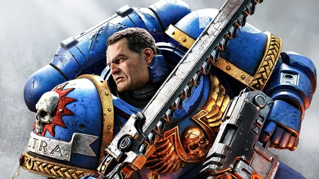 "Warhammer 40k: Techmarine empunhando bolter de ombro no Space Marine 2"
